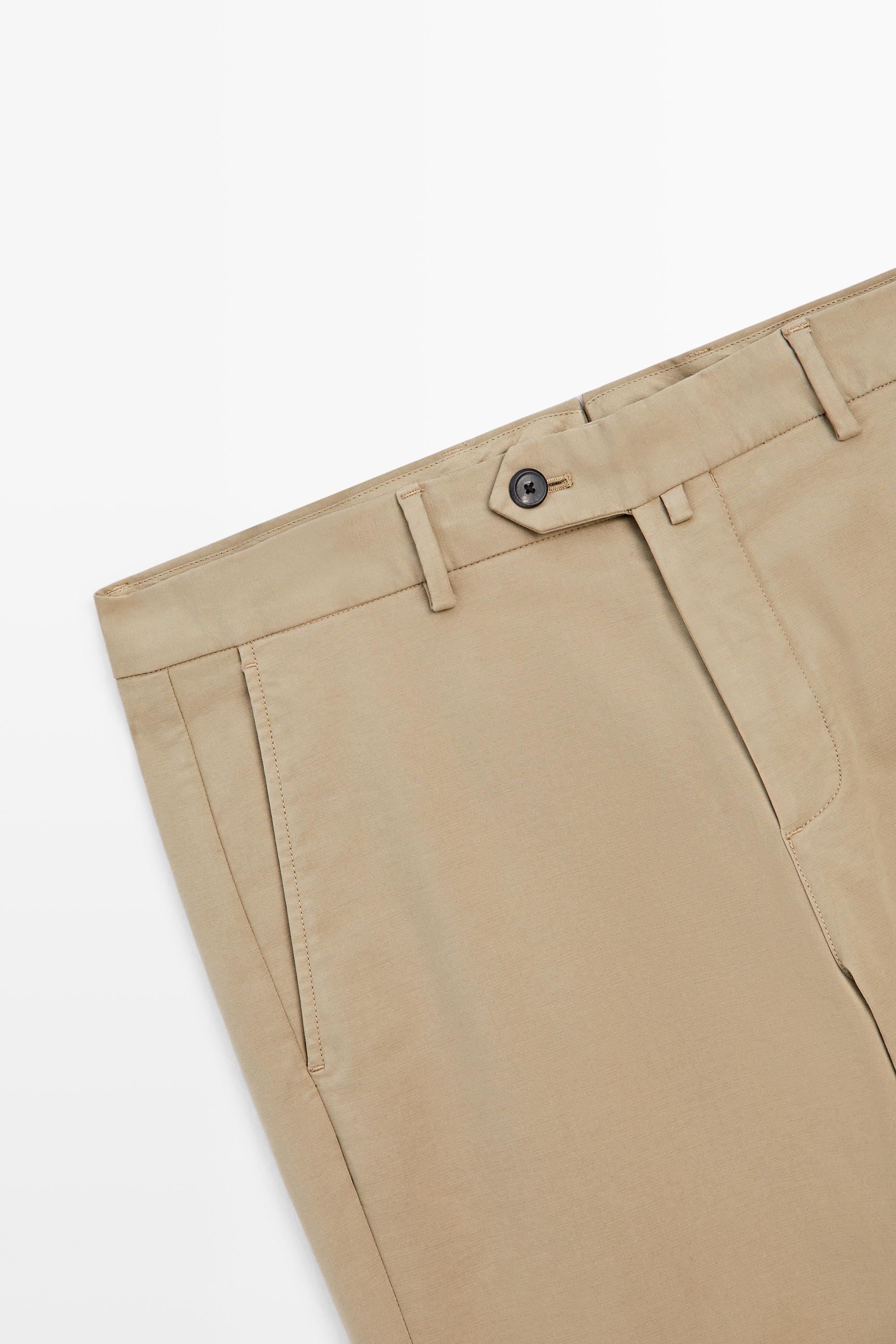 100% cotton slim fit pants